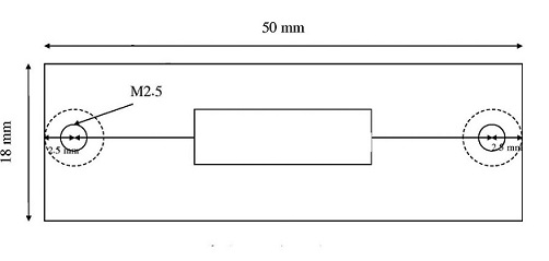 ابعاد کارت آشکارساز CCD خطی TCD1205